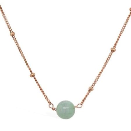 Chalcedony Gemstone necklace, Brass 22k gold plated, Wholesale jewelry